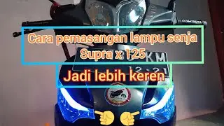 cara mengganti lampu senja led pada supra x 125