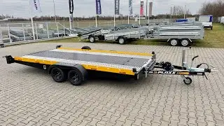 Lorries PLAXX27-4520 - laweta aluminiowa | 450 x 200 cm / 2700 kg / lampy LED / felgi ALU |
