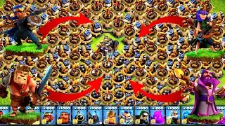 196x Multi Merged Cannon Archer Tower || Clash of clans #viral #cocshorts