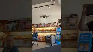 Flying A Drone In A Book Store - Wordsmith Bookshoppe, Galesburg, Illinois