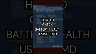 How to check Battery health using Command prompt #shorts #tricks