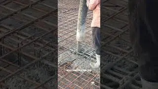 Concrete Pour on a Slab beam #constructionindubai