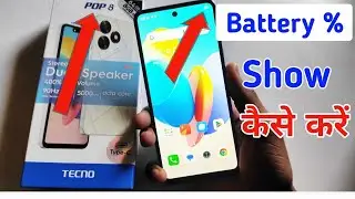 how to Battery Percentage Setting In Tecno pop 8,Show Battery Percentage In Tecno pop 8