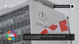 Hamilton&rsquo;s proposed 2026 budget includes 4.25% residential tax hike