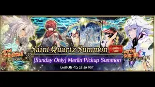 Memelin suffering. Pulls for Merlin Summer 4 banner. NA FGO