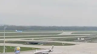 KLM regional jet takeoff at muc munich