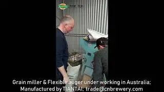 Flexible auger and Grain miller under working in craft brewery in australia