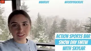 No Action Food Truck service today, so let's bartend! Follow me to work on a beautiful snowy day!