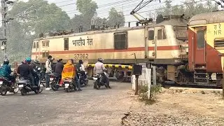 LIGH SPEED RAILGATE CROSSING TRAINS | LEVEL CROSSING | NORTHERN CENTRAL RAILWAY 