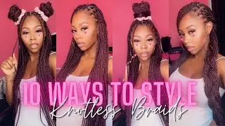 10 Ways To Style Your Knotless Braids l PolishedbyTesia