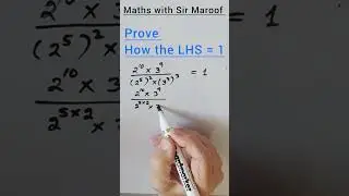 Prove How The Left Hand Side=1 #maths #shortvideo #proofofconcept #viral #guidedmath #informative