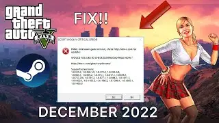 Script hook V Critical Error FIX (steam) DECEMBER 2022 GTA 5 PC