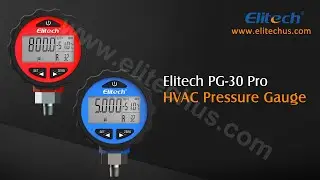 Elitech PG-30Pro Red Digital Refrigeration Gauges  -14.5~800 PSI