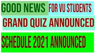 Grand Quiz Schedule Spring 2021