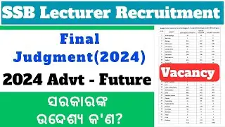 SSB Lecturer Recruitment 2024 I Final Judgement I Fresh Advertisement I Aspirants II Govt Ignorance 