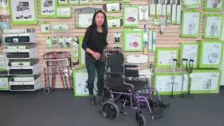 Transport Chair with Flip Up Desk Arms