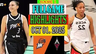 Las Vegas Aces vs Phoenix Mercury GAME 1 Qtr Highlights [Oct 01, 2O25]|Play off Wnba 2025