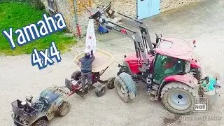 Quad Yamaha épandage de potasse