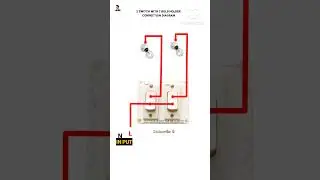 2 Switch 2 Bulb Holder Connection #wiring #diagram #electricswitch #board #shorts #ytshort#trending