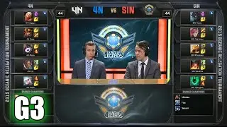 Team 4NOT vs Sin Gaming | Game 3 Relegation Oceanic Pro League Summer 2015 | 4N vs SIN G3