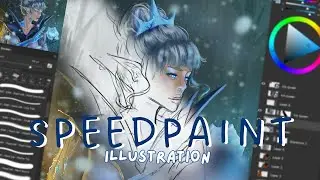 Draw with me a Typical Ice Queen Character 🧊 - Photoshop / Procreate speedpaint
