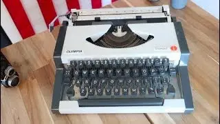 1970's Olympia Traveller Typewriter - Close-up look & Typing test