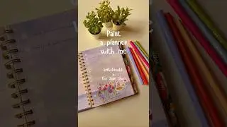 Paint a Planner with me | Aesthetic Art on Planner from The June Shop India #plannerjunkie #planner