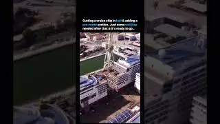 Cutting a cruise ship in half #ship #shipbuilding #automobile #sea