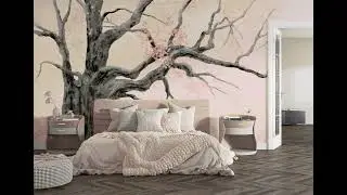 From Plain to Poetic: Cherry Blossom Wall Mural Transformation 🌸
