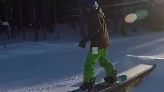 Kids snowboarding Copper Mountain Woodward Terrain Park