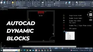 AutoCAD Dynamic Blocks for Electrical Single & Double Power Sockets Step by Step Tutorial #autocad