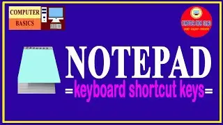 NOTEPAD KEYBOARD SHORTCUTS  Most useful shortcuts for notepad