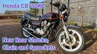 Honda CB750KZ New Rear Shocks, Chain and Sprockets