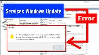 Fix The windows update service on local computer started and then stops.