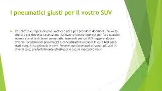 I pneumatici giusti per il vostro SUV