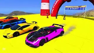 Cartoon video spiderman halk elephant with car race