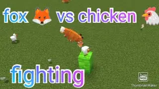 Fox vs chicken fighting game play #minecraft