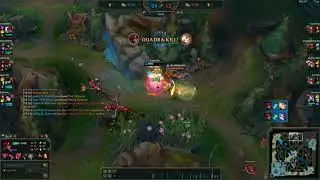 Katarina PENTA Kill  - Split push bait done right