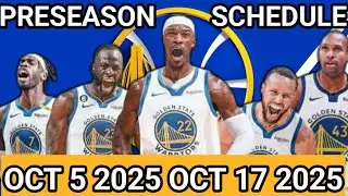 Schedule preseason warriors 2025 | nba schedule today gsw | golden state warriors Oct 5 to Oct 17