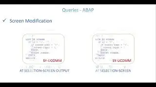 Video 4: ABAP Queries - Screen Modification code in screen events
