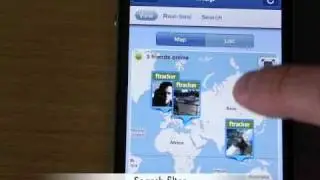 Tracker for Facebook for iPhone (map view)