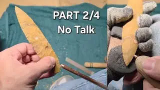 2225 - Part 2/4 - Finishing the Rock Challenge - Raw GA Jasper #flintknapping 