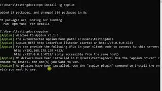 Appium Server Install on Windows