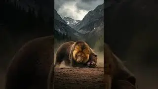 Epic Apex Predator Battle in Mountain Valley #LionVsGrizzly #ApexPredatorBattle #MountainWildlife