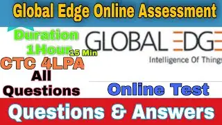 Global Edge Online Test | Global Edge Assessment Result| Global Edge Software Ltd - Test Invitation