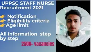 UPPSC Recruitment 2021 | UPPSC STAFF NURSE GRADE-2 Vacancy to all UP Nursing Candidate