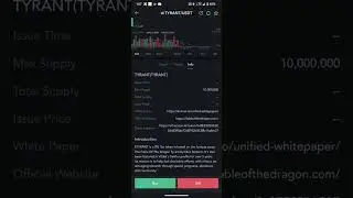New Coin (Crypto) Fable Of The Dragon (TYRANT) has been listed On MEXC