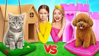 Строим Секретные Домики для Животных | Богатая Собака vs Бедная Кошка c Multi DO Smile