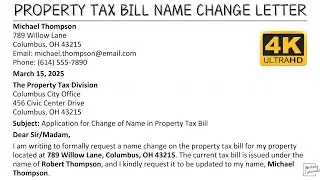 How To Write Application Letter For Change Of Name In Property Tax Bill &ndash; Name Change Format Letter