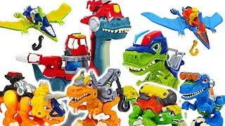 Chomp Squad battle armor dinosaur team! Defeat bad dinosaur army! | DuDuPopTOY